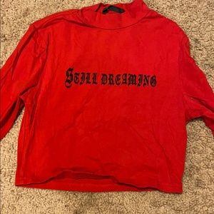 Red crop top